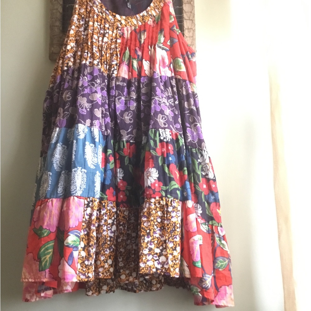 Patchwork boho tunic dress